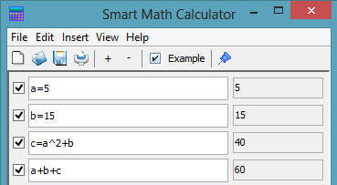 Define Multiple Variables in Calculator